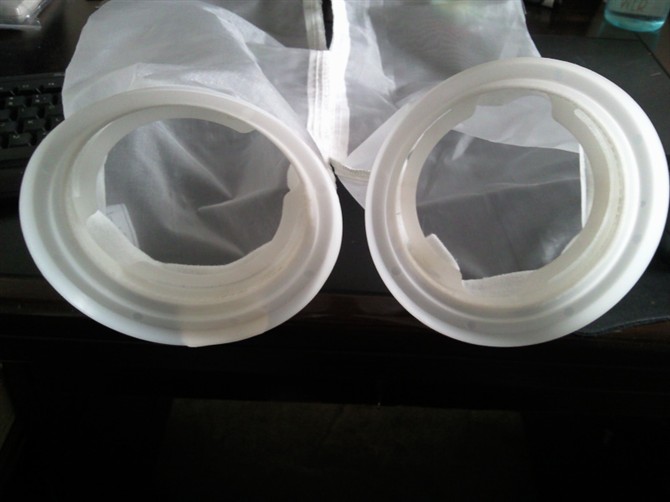PE material standard 1#size filter bag with steel ring for liquid